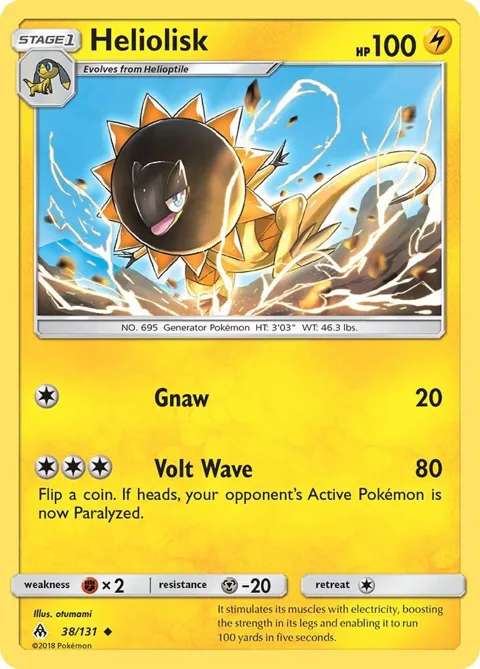Heliolisk #38/131 Pokémon card from SM - Forbidden Light