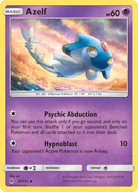 Azelf #43/131 Pokémon card from SM - Forbidden Light