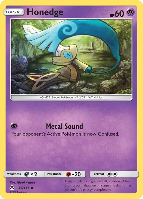 Honedge 47 #47/131 Reverse Holofoil Pokémon card from SM - Forbidden Light