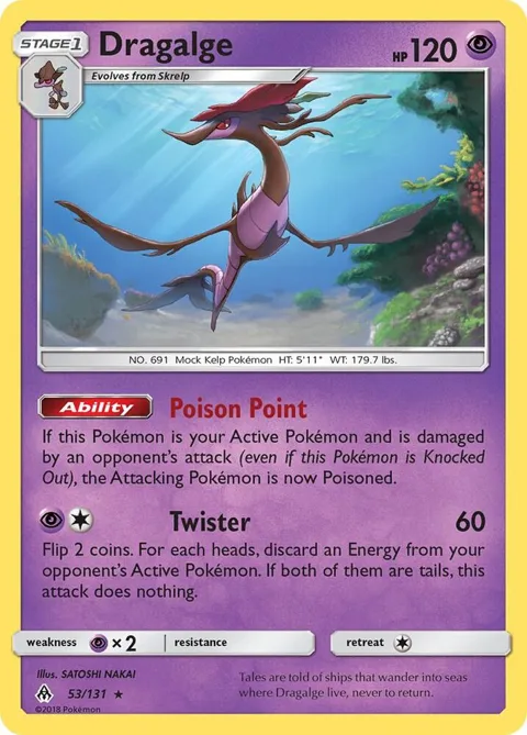 Dragalge #53/131 Reverse Holofoil Pokémon card from SM - Forbidden Light