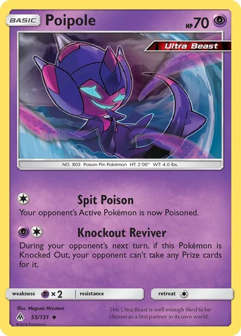 Poipole #55/131 Reverse Holofoil Pokémon card from SM - Forbidden Light