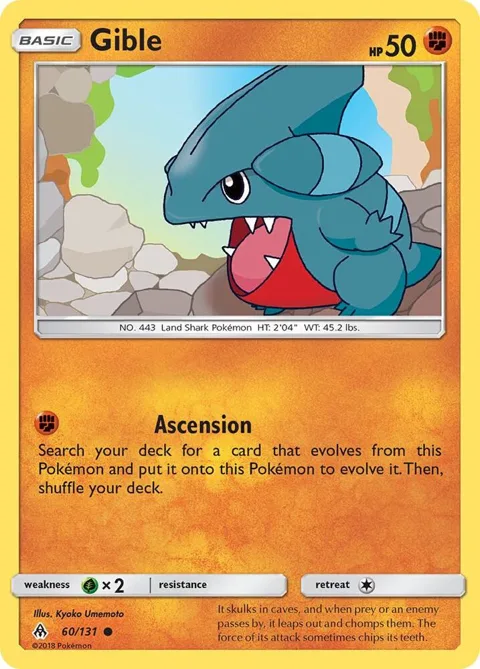 Gible #60/131 Pokémon card from SM - Forbidden Light