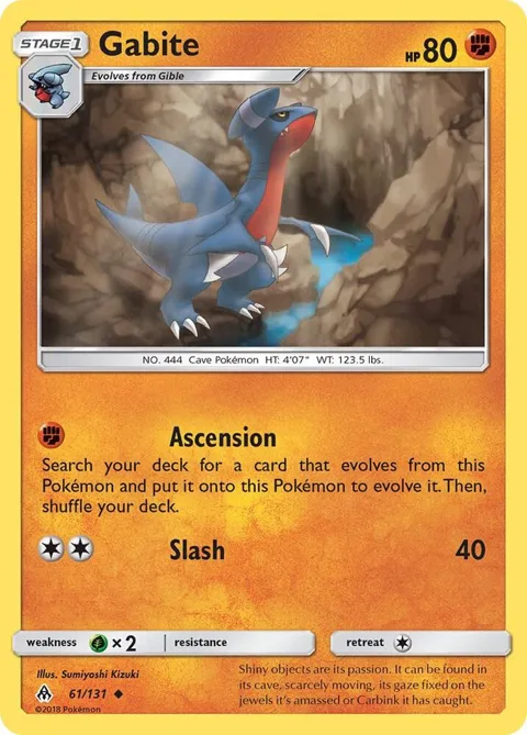 Gabite #61/131 Pokémon card from SM - Forbidden Light