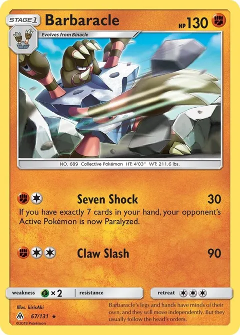 Barbaracle #67/131 Reverse Holofoil Pokémon card from SM - Forbidden Light