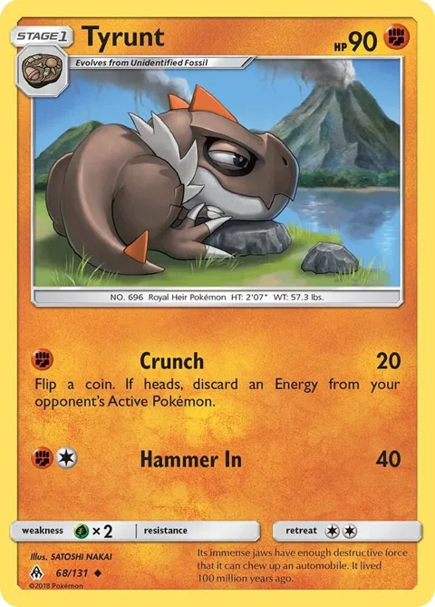 Tyrunt #68/131 Pokémon card from SM - Forbidden Light