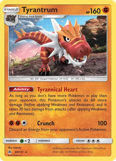 Tyrantrum #69/131 Reverse Holofoil Pokémon card from SM - Forbidden Light