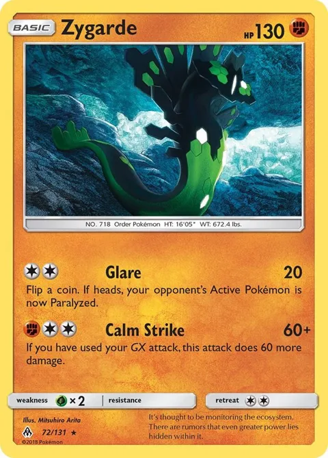 Zygarde 72 #72/131 Pokémon card from SM - Forbidden Light