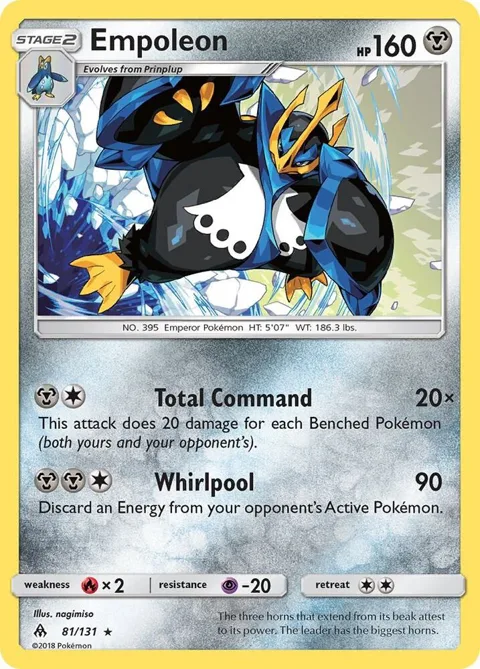 Empoleon #81/131 Holofoil Pokémon card from SM - Forbidden Light