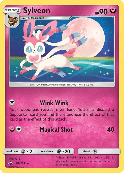 Sylveon #87/131 Pokémon card from SM - Forbidden Light