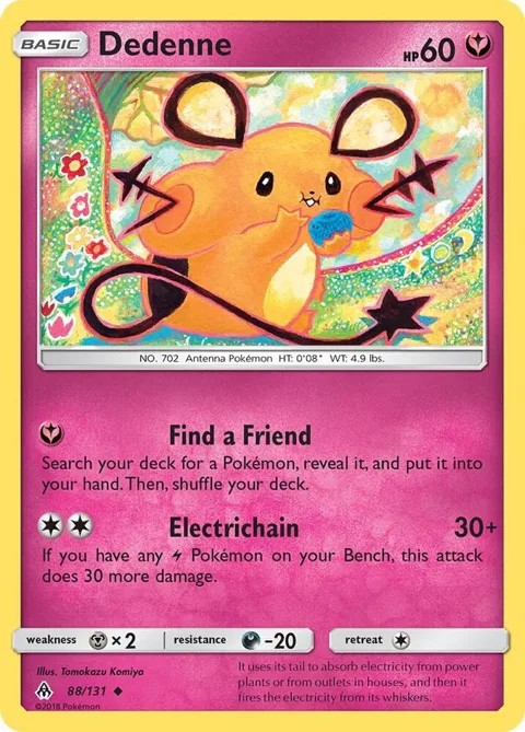 Dedenne #88/131 Reverse Holofoil Pokémon card from SM - Forbidden Light