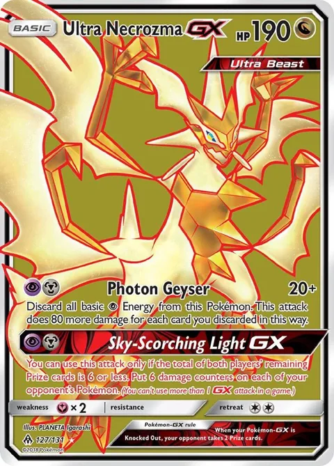 Ultra Necrozma GX Full Art #127/131 Holofoil Pokémon card from SM - Forbidden Light