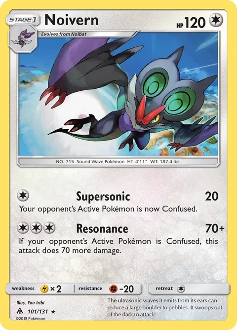 Noivern #101/131 Reverse Holofoil Pokémon card from SM - Forbidden Light