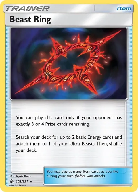 Beast Ring #102/131 Pokémon card from SM - Forbidden Light