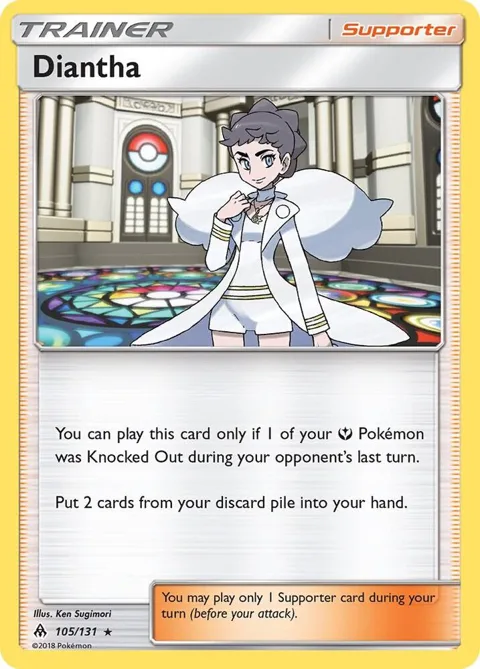 Diantha #105/131 Holofoil Pokémon card from SM - Forbidden Light