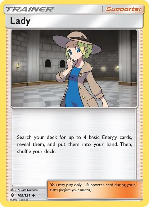 Lady #109/131 Reverse Holofoil Pokémon card from SM - Forbidden Light