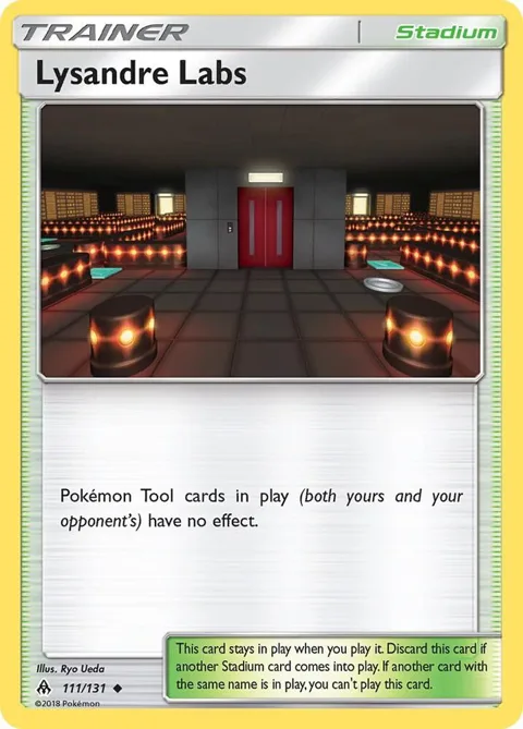 Lysandre Labs #111/131 Reverse Holofoil Pokémon card from SM - Forbidden Light