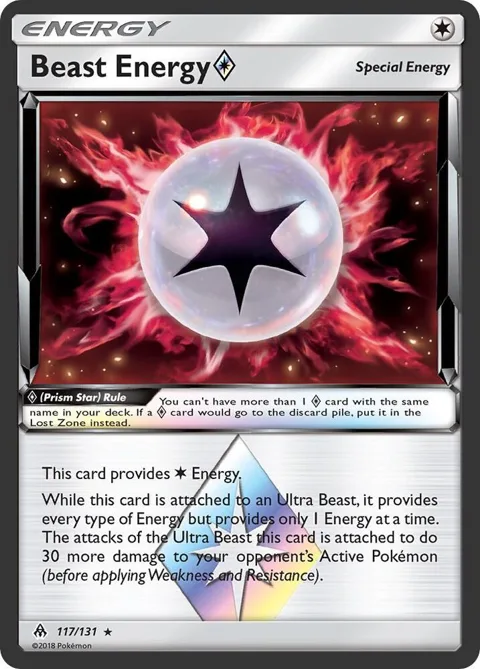Beast Energy Prism Star #117/131 Holofoil Pokémon card from SM - Forbidden Light