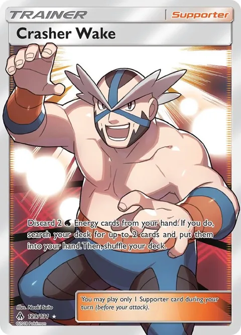 Crasher Wake Full Art #129/131 Holofoil Pokémon card from SM - Forbidden Light