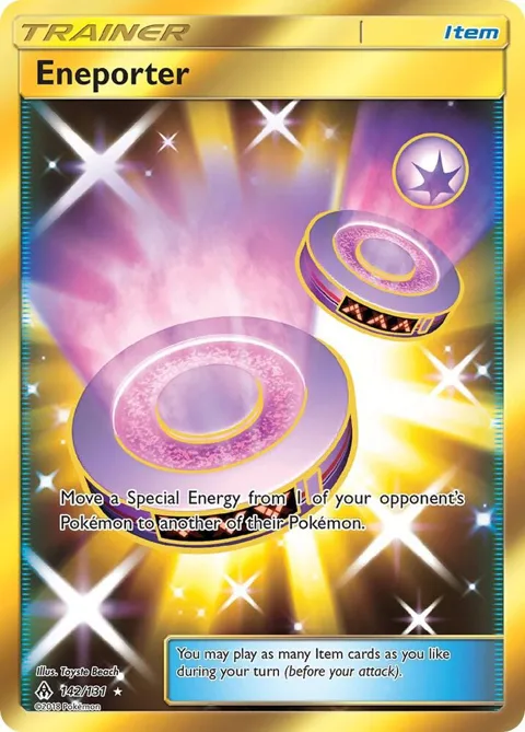 Eneporter Secret Rare #142/131 Holofoil Pokémon card from SM - Forbidden Light