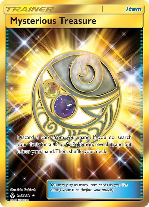 Mysterious Treasure Secret Rare #145/131 Holofoil Pokémon card from SM - Forbidden Light