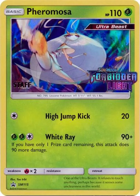 Pheromosa - SM115 Prerelease [Staff] #SM115 Holofoil Pokémon card from SM Promos