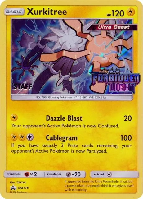 Xurkitree - SM116 Prerelease [Staff] #SM116 Holofoil Pokémon card from SM Promos