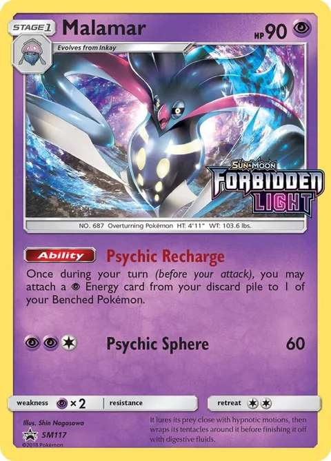Malamar - SM117 Prerelease #SM117 Holofoil Pokémon card from SM Promos