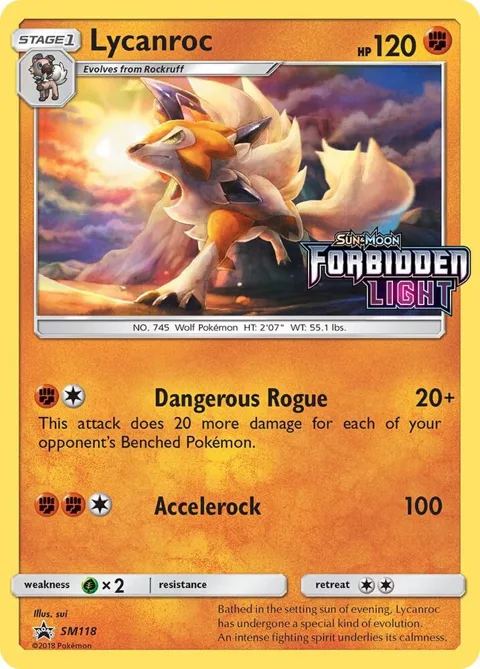 Lycanroc - SM118 Prerelease #SM118 Holofoil Pokémon card from SM Promos