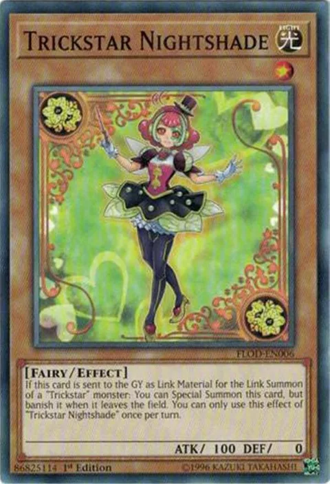 Trickstar Nightshade FLOD-EN006 Unlimited Yu-Gi-Oh card from Flames of Destruction
