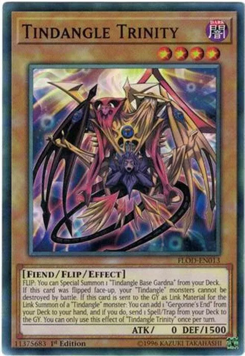 Tindangle Trinity FLOD-EN013 Unlimited Yu-Gi-Oh card from Flames of Destruction