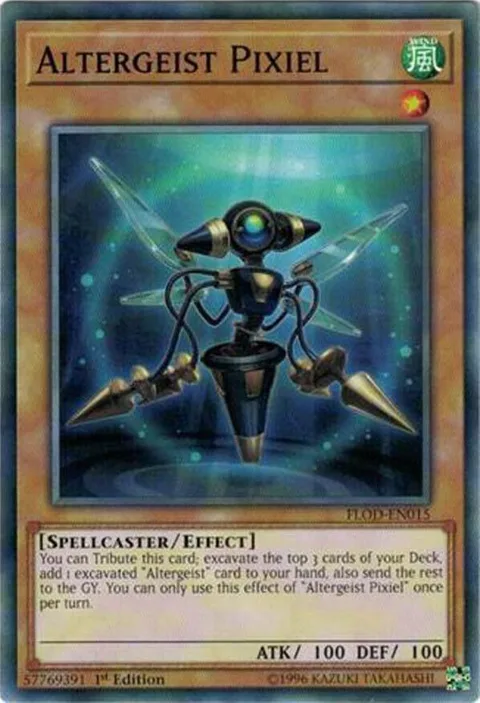 Altergeist Pixiel FLOD-EN015 Unlimited Yu-Gi-Oh card from Flames of Destruction