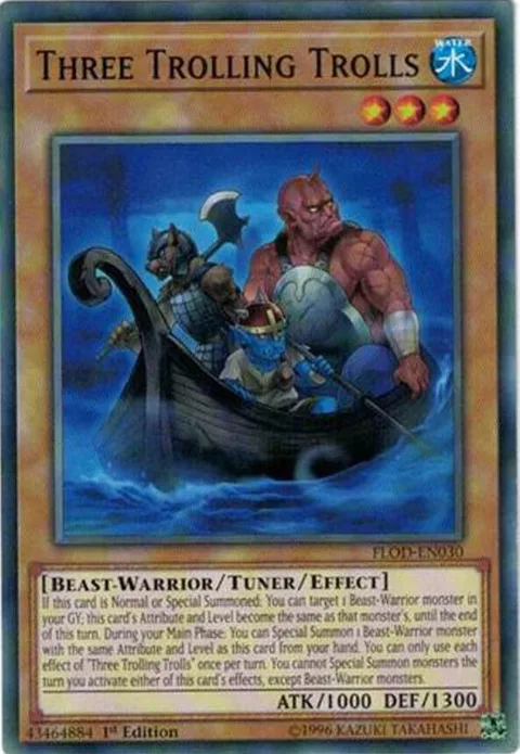 Three Trolling Trolls FLOD-EN030 Unlimited Yu-Gi-Oh card from Flames of Destruction