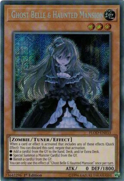 Ghost Belle & Haunted Mansion FLOD-EN033 1st Edition Yu-Gi-Oh card from Flames of Destruction