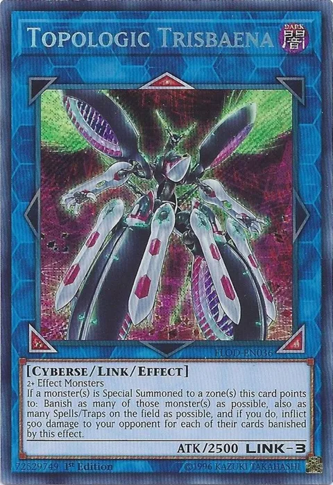 Topologic Trisbaena FLOD-EN036 Yu-Gi-Oh card from Flames of Destruction