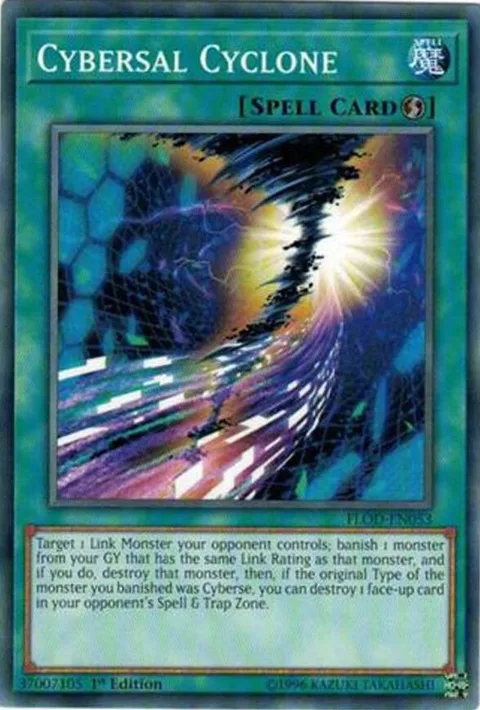 Cybersal Cyclone FLOD-EN053 1st Edition Yu-Gi-Oh card from Flames of Destruction