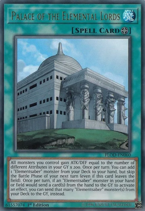 Palace of the Elemental Lords FLOD-EN060 1st Edition Yu-Gi-Oh card from Flames of Destruction