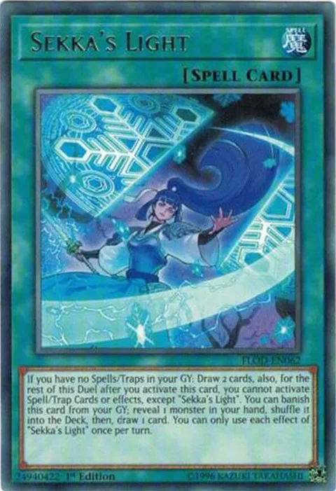 Sekka's Light FLOD-EN062 1st Edition Yu-Gi-Oh card from Flames of Destruction