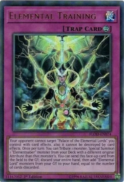 Elemental Training FLOD-EN074 1st Edition Yu-Gi-Oh card from Flames of Destruction