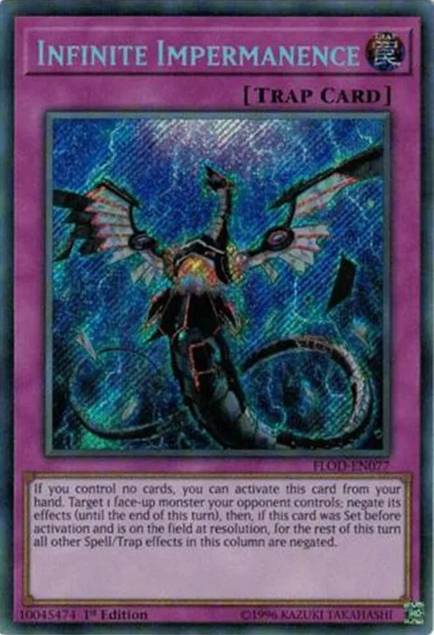 Infinite Impermanence FLOD-EN077 1st Edition Yu-Gi-Oh card from Flames of Destruction