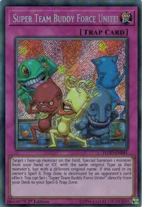 Super Team Buddy Force Unite! FLOD-EN081 Unlimited Yu-Gi-Oh card from Flames of Destruction