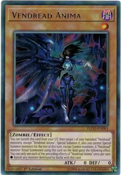 Vendread Anima FLOD-EN083 1st Edition Yu-Gi-Oh card from Flames of Destruction