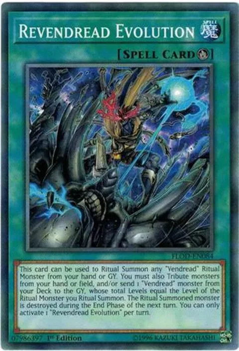 Revendread Evolution FLOD-EN084 1st Edition Yu-Gi-Oh card from Flames of Destruction