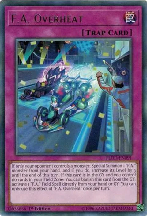 F.A. Overheat FLOD-EN091 Yu-Gi-Oh card from Flames of Destruction