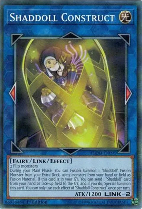 Shaddoll Construct FLOD-EN095 1st Edition Yu-Gi-Oh card from Flames of Destruction