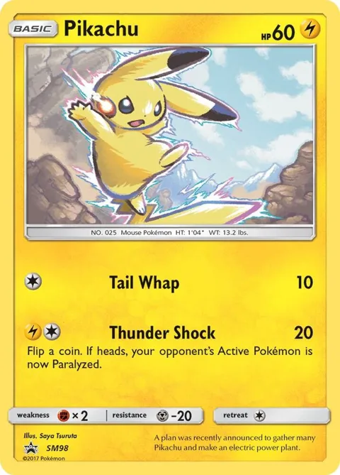 Pikachu #SM98 Holofoil Pokémon card from SM Promos