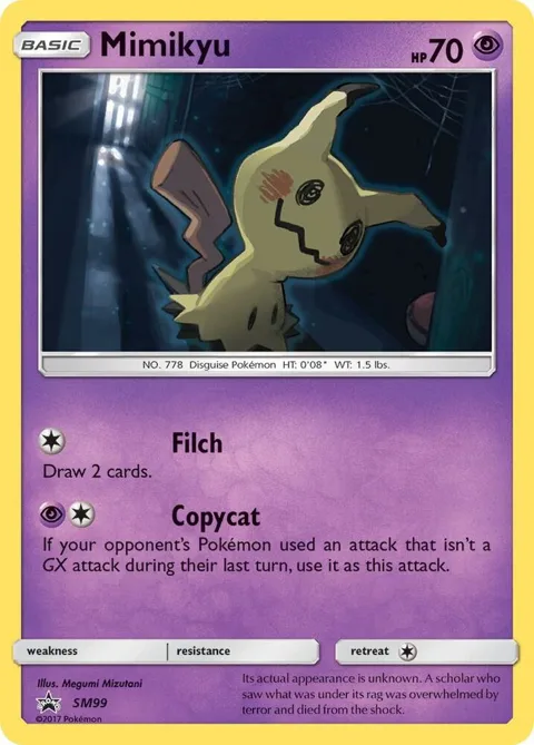 Mimikyu #SM99 Holofoil Pokémon card from SM Promos