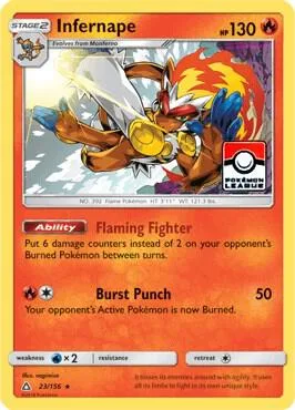 Infernape - 23/156 Pokemon League #023/156 Reverse Holofoil Pokémon card from League & Championship Cards