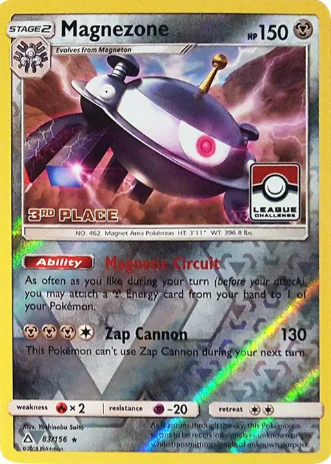 Magnezone - 83/156 League Challenge [3rd Place] #083/156 Reverse Holofoil Pokémon card from League & Championship Cards