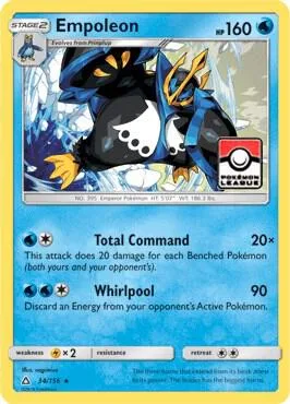 Empoleon - 34/156 Pokemon League #034/156 Reverse Holofoil Pokémon card from League & Championship Cards