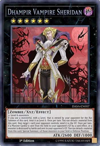 Dhampir Vampire Sheridan DASA-EN007 1st Edition Yu-Gi-Oh card from Dark Saviors